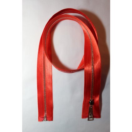 Zip oranžový saténový 70cm