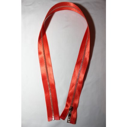 Zip oranžový saténový 60cm