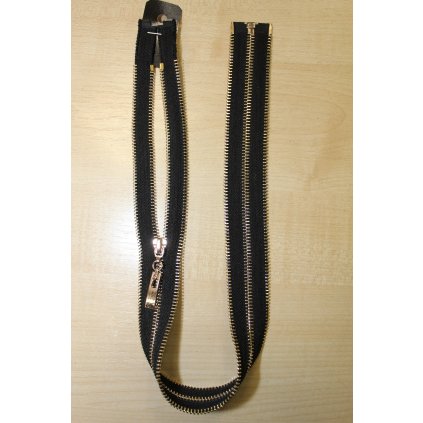 Zip zlatočerný 60cm