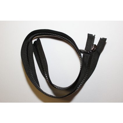Zip kostěný 60cm černý