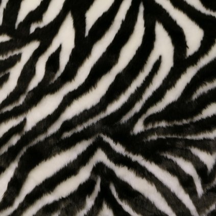 Kožešina dekorační se vzorem zebry