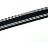 Pruženka 2,5 cm černá s bílými proužky