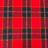 Kašmírová kostýmová látka černo červená skotská kostka tartan