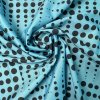 Plavkovina světle tyrkysová s černým puntíkem 200 g/m2