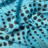 Plavkovina světle tyrkysová s černým puntíkem 200 g/m2