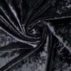Černý strečový samet s mramorovým efektem