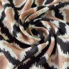 Viskózová látka černá s barevným potiskem