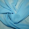 Šifon jednobarevný modrý