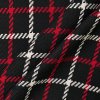 Kabátovina černá s bílo-červeným kostkovaným vzorem