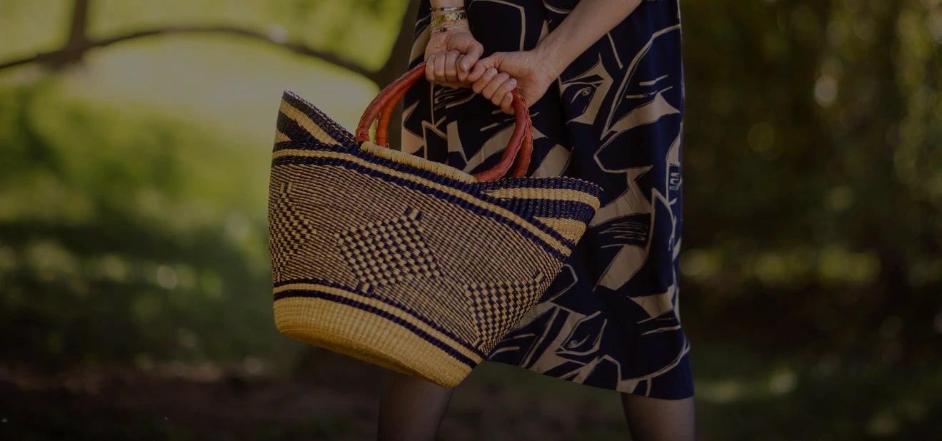 Hand-knitted bags from Ghana