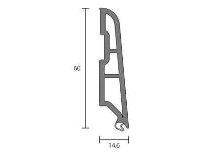 10537 - Designová lišta Položka BSL60 - délka 2,5 m