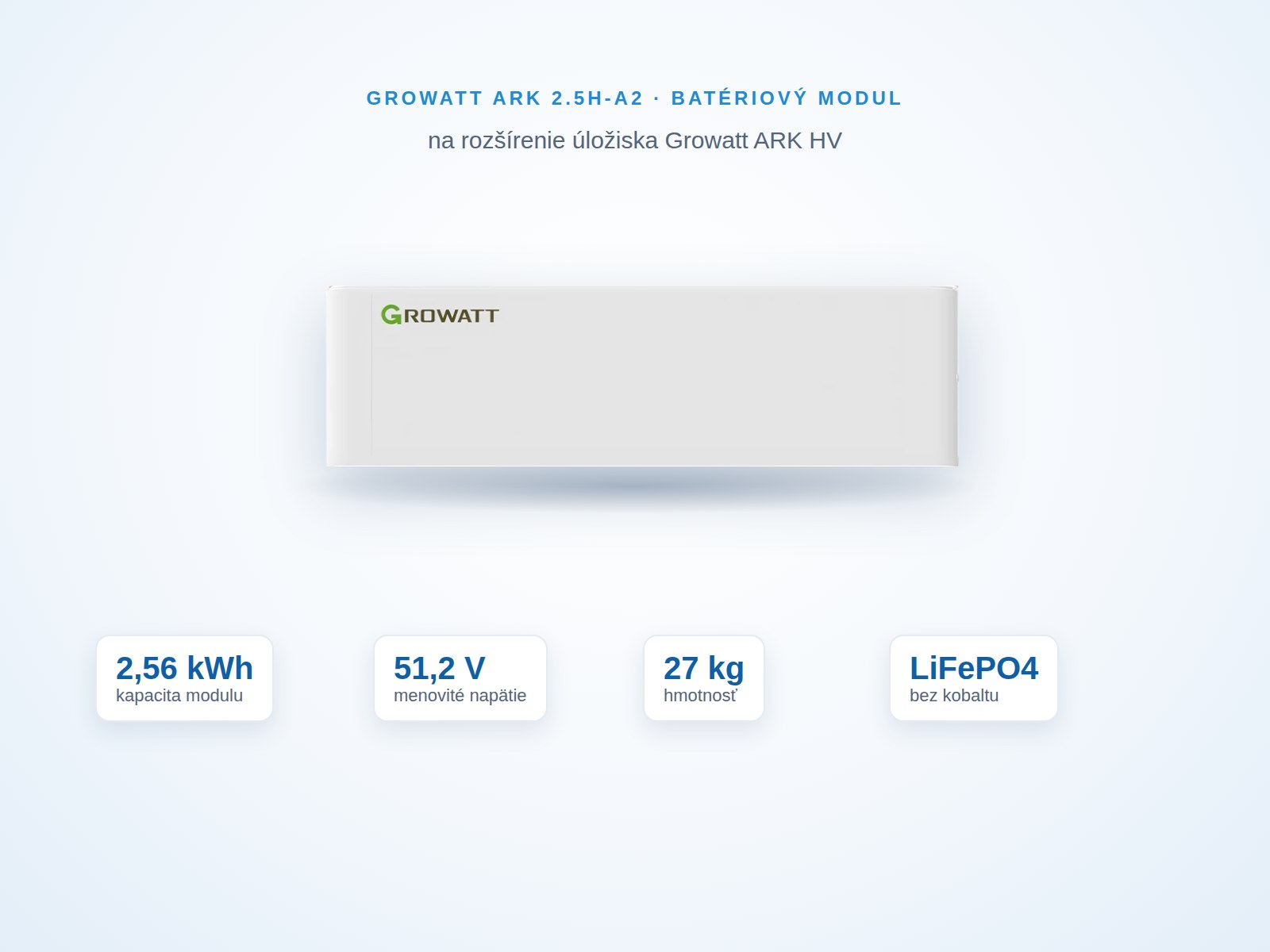 Batériový modul Growatt ARK 2.5H-A2 – 2,56 kWh, 51,2 V