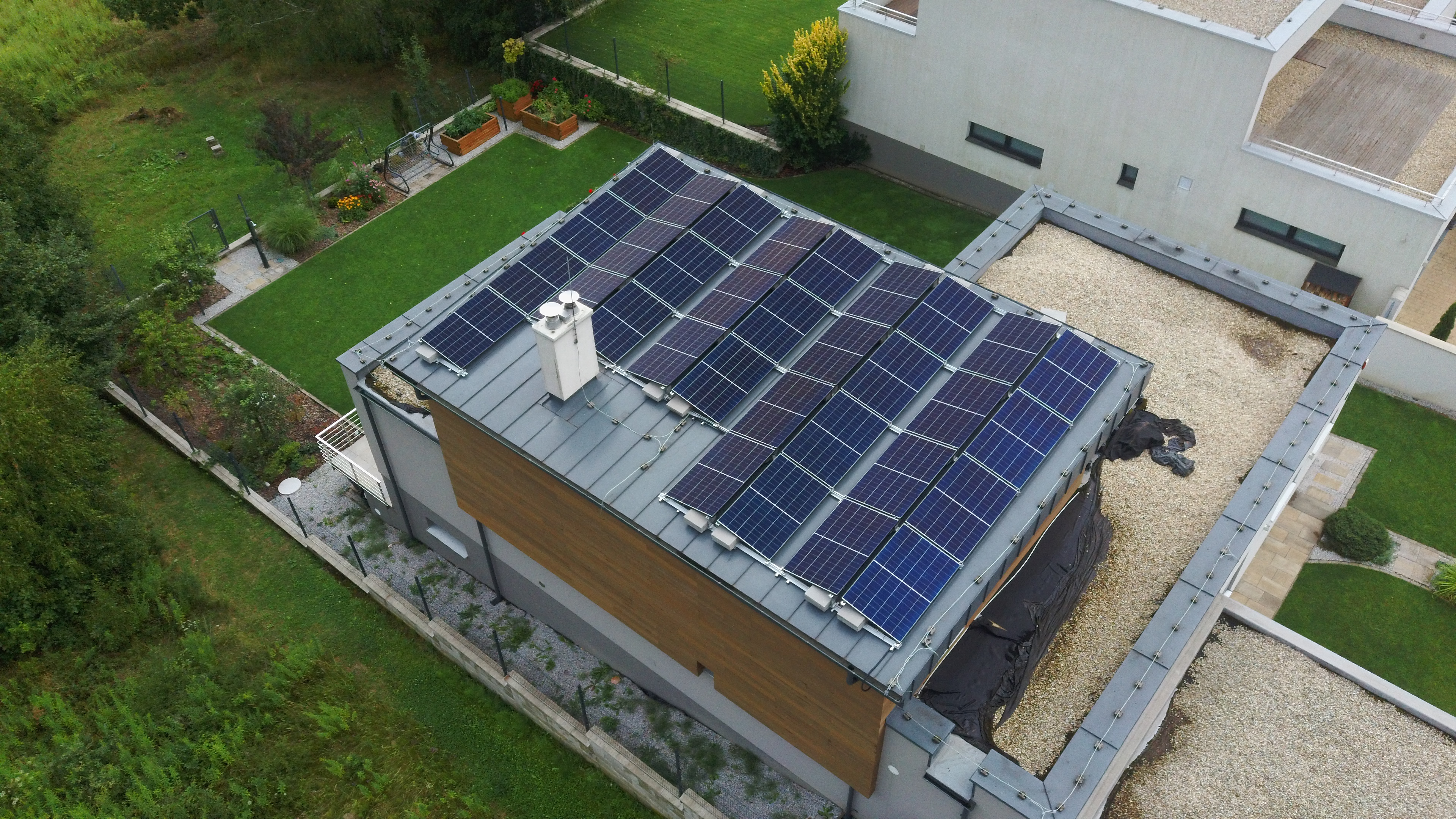 Rodinný dom s nainštalovanou fotovoltikou