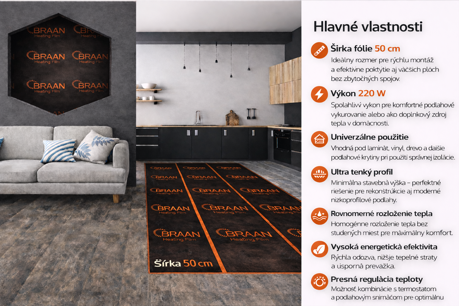 Vykurovacia fólia BRANN – výhody