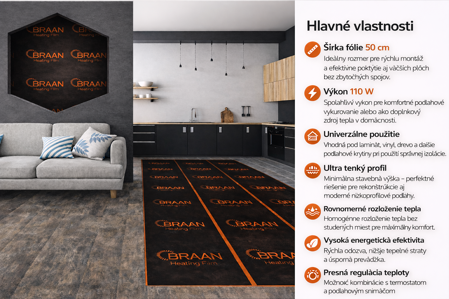 Vykurovacia fólia BRANN – výhody