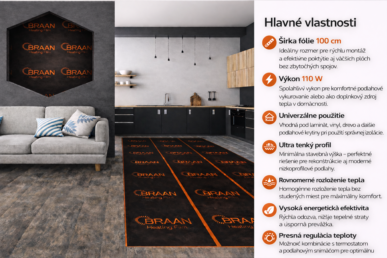 Vykurovacia fólia BRANN – výhody