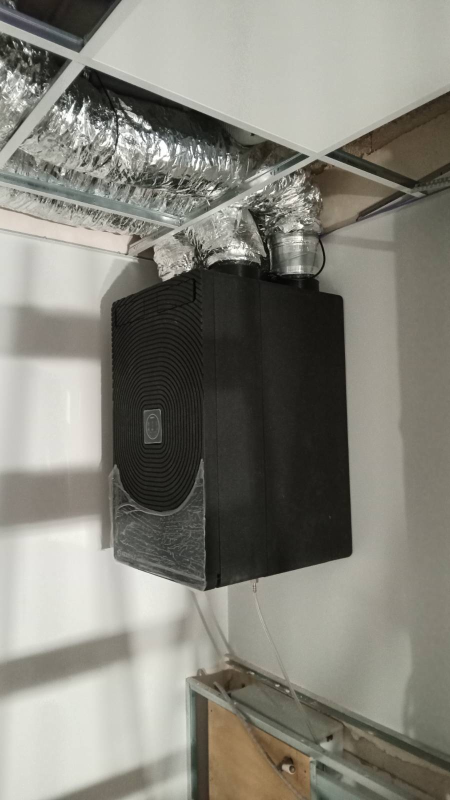 Rozvody rekuperácie počas montáže