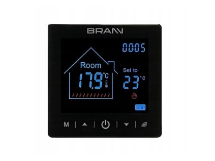 regulator pokojowy bc 400e termostat tygodniowy elektroniczny czarny brann