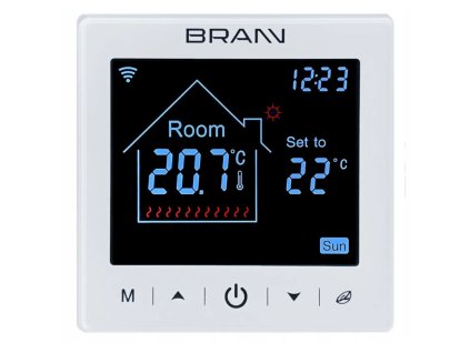 REGULATOR POKOJOWY BC 400E TERMOSTAT TYGODNIOWY ELEKTRONICZNY BIAŁY BRANN
