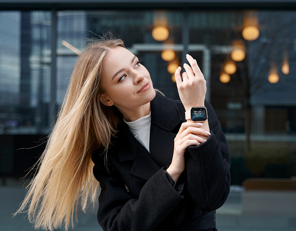 Smart hodinky Garett GRC STYLE zlatá