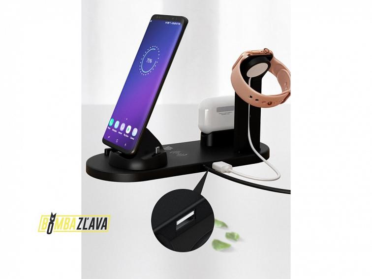 6v1 Qi Multifunkční PowerStation iPhone | Watch | AirPods - černý/bílý