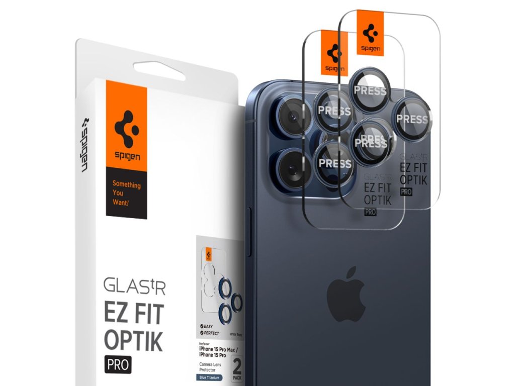 30865 spigen optik tr sklo na kamery 2 kusy iphone 14 pro 14 pro max 15 pro 15 pro max modra titanium