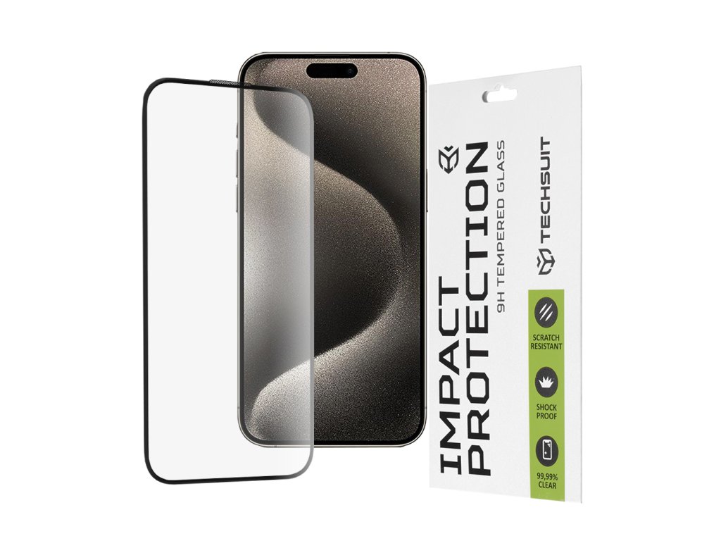 16921 techsuit 111d full cover celopolepene tvrdene sklo iphone 15 pro max cierna
