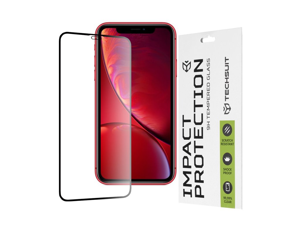 47178 techsuit 111d full cover full glue glass ochranne tvrdene sklo na iphone 11 iphone xr cierne