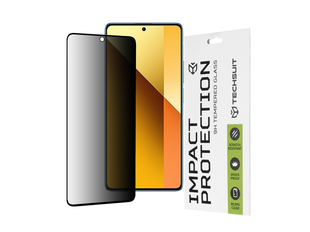 52401 techsuit 111d privacy full glue tvrdene sklo pre xiaomi redmi note 13 5g cierne black