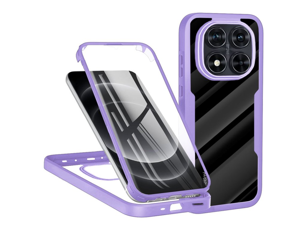 49506 techsuit colorverse 360 series screen protector obal so sklom xiaomi redmi note 14 pro note 14 pro poco x7 fialovy