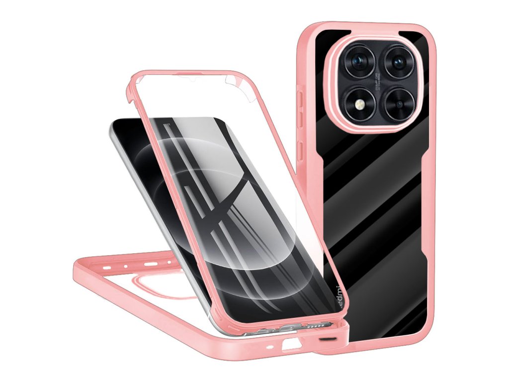49500 techsuit colorverse 360 series screen protector obal so sklom xiaomi redmi note 14 pro note 14 pro poco x7 ruzovy