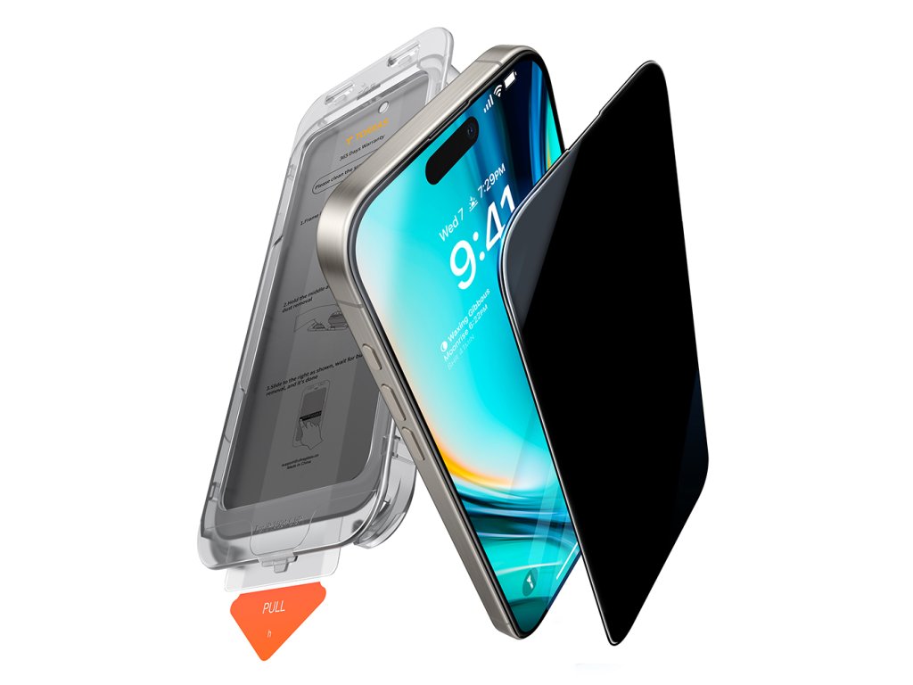53844 torras glassgo install master privacy tvrdene sklo pre iphone 16 pro cire