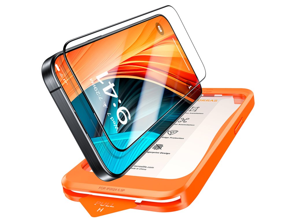 53829 torras glassgo install master tvrdene sklo pre iphone 16 plus cierne