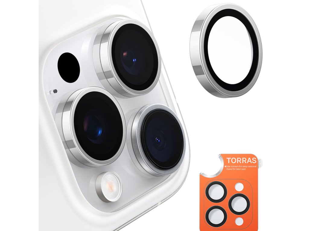 53826 2 torras lensguard camera protector ochranne sklo objektivu pre iphone 16 pro max titanium grey