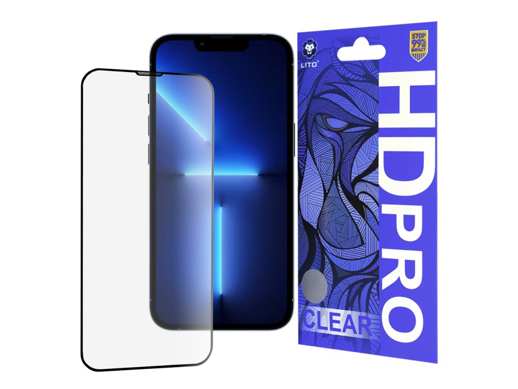 59892 lito hd pro clear ochranne sklo na iphone 13 pro max iphone 14 plus cierne