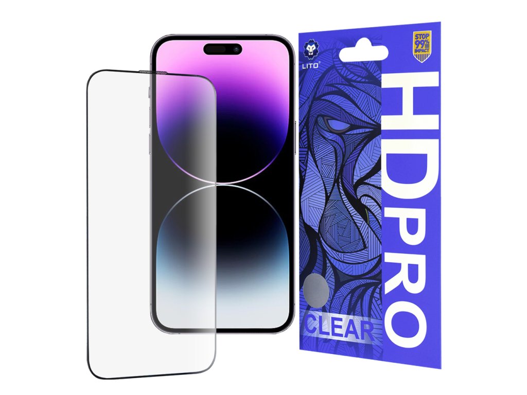 59898 lito hd pro clear ochranne sklo na iphone 14 pro max cierne