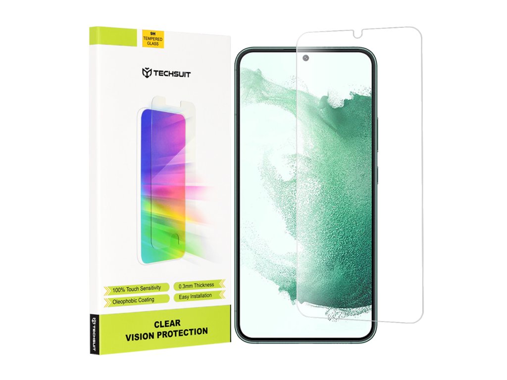 64572 techsuit clear vision glass ochranne sklo na samsung galaxy s22 plus 5g s23 plus priehladne
