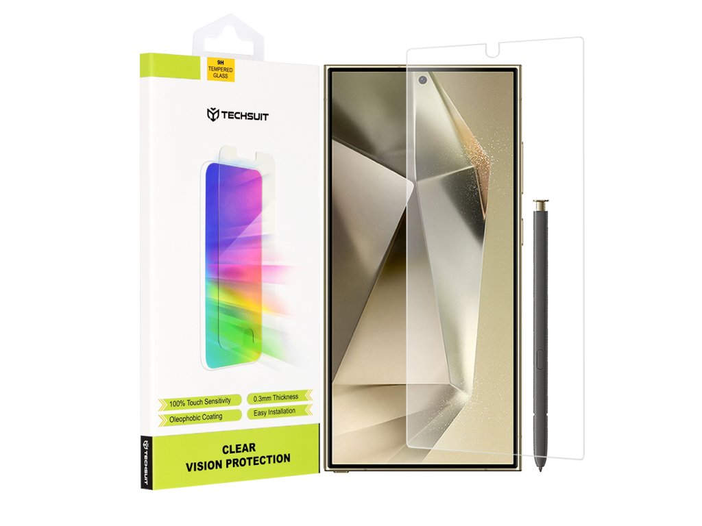 64689 techsuit clear vision glass ochranne sklo na samsung galaxy s24 ultra priehladne