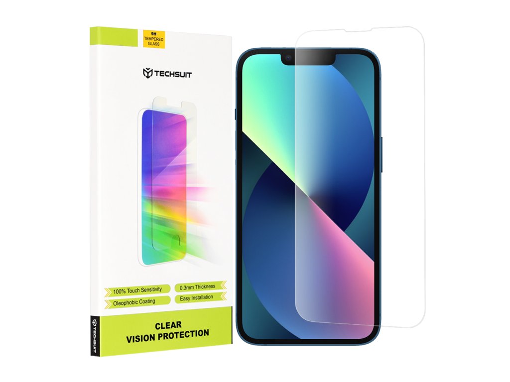 62046 techsuit clear vision glass ochranne sklo na iphone 13 iphone 13 pro iphone 14 priehladne
