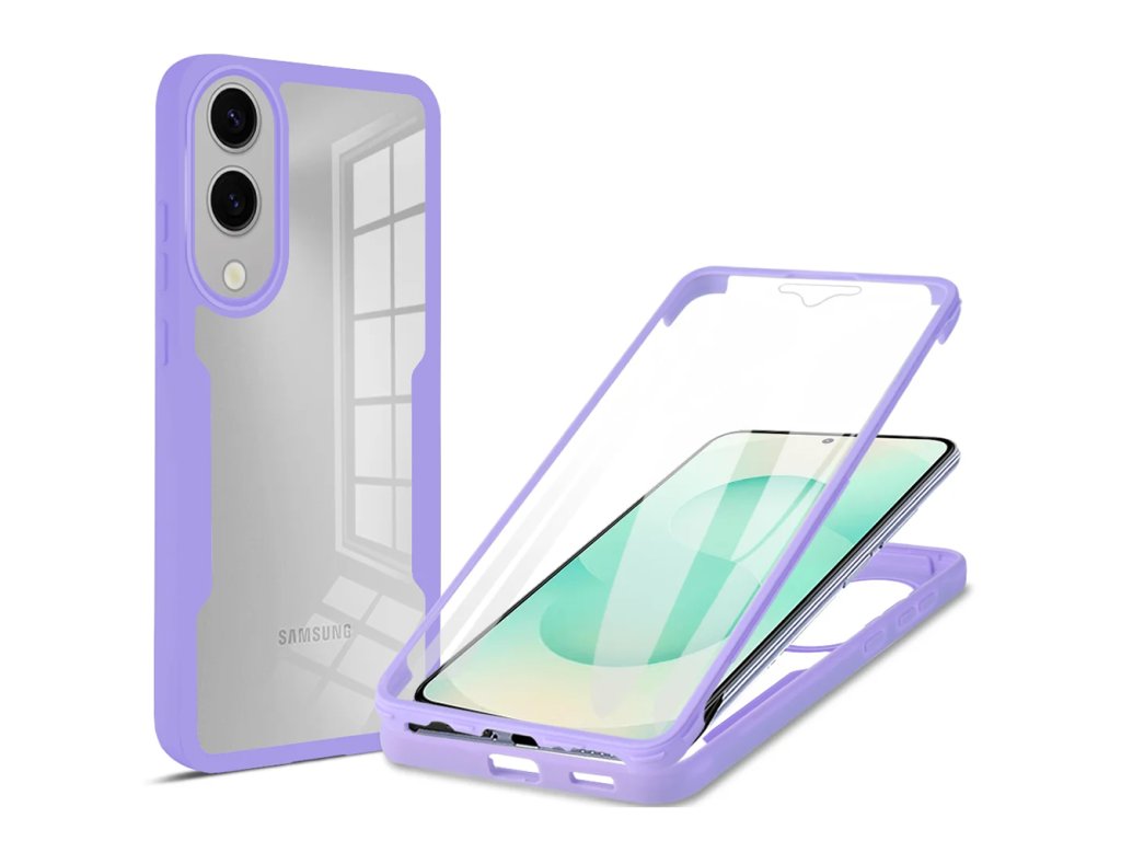 75774 techsuit colorverse 360 series screen protector 360 obal so sklom pre samsung galaxy s25 edge fialove