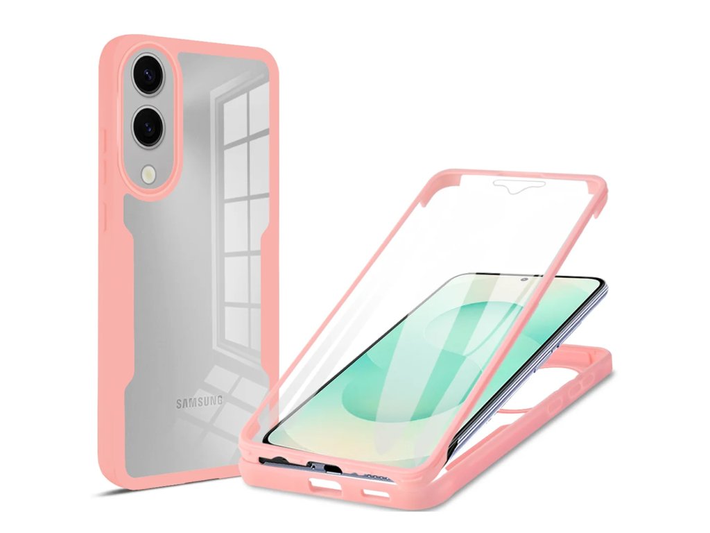 75771 techsuit colorverse 360 series screen protector 360 obal so sklom pre samsung galaxy s25 edge ruzove