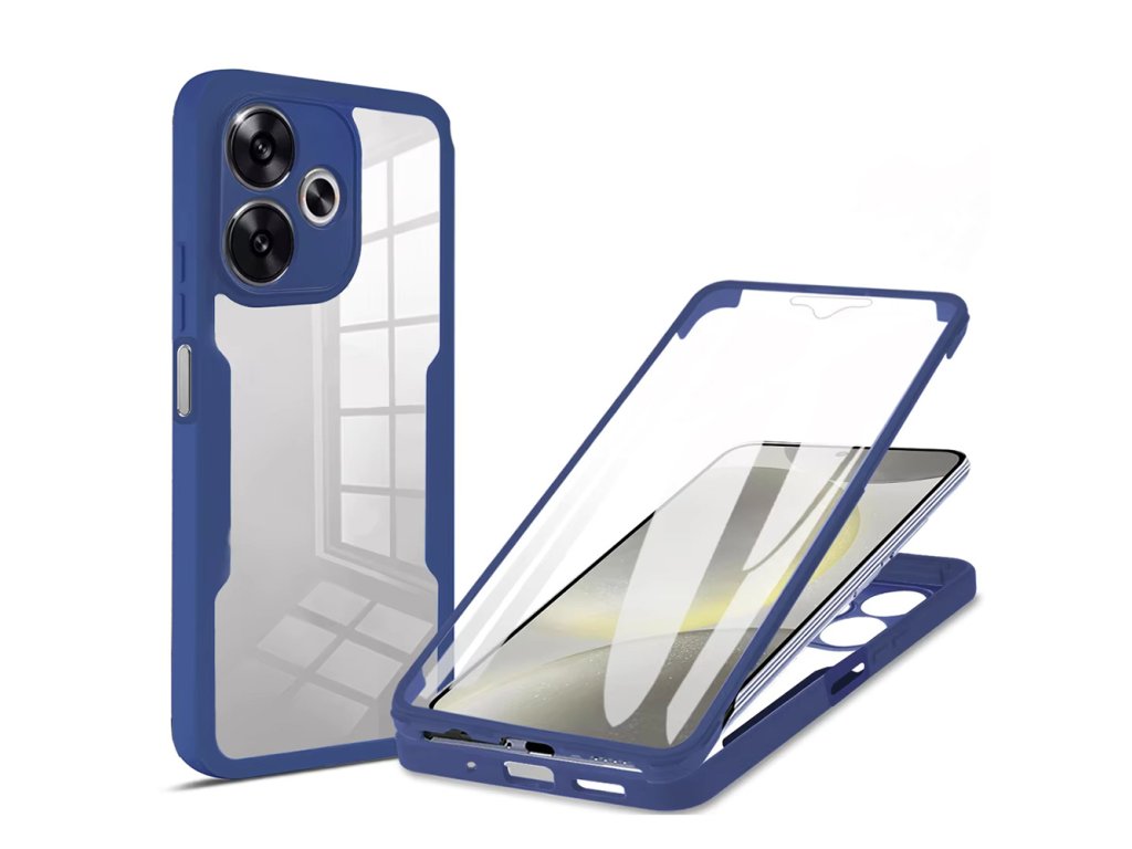 74985 techsuit colorverse 360 series screen protector 360 obal so sklom pre xiaomi poco f6 modre