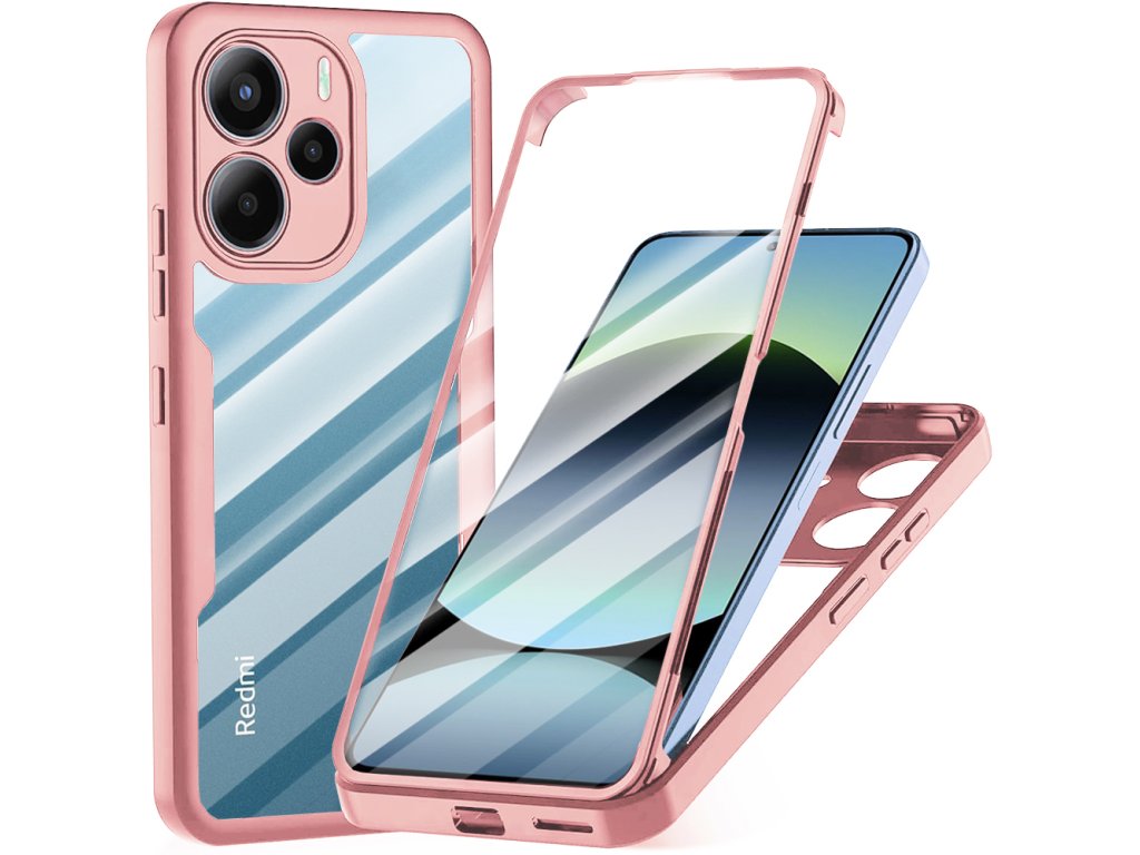 75282 2 techsuit colorverse 360 series screen protector 360 obal so sklom pre xiaomi redmi note 14 4g 164 84 x 78 15 x 8 16 mm ruzove