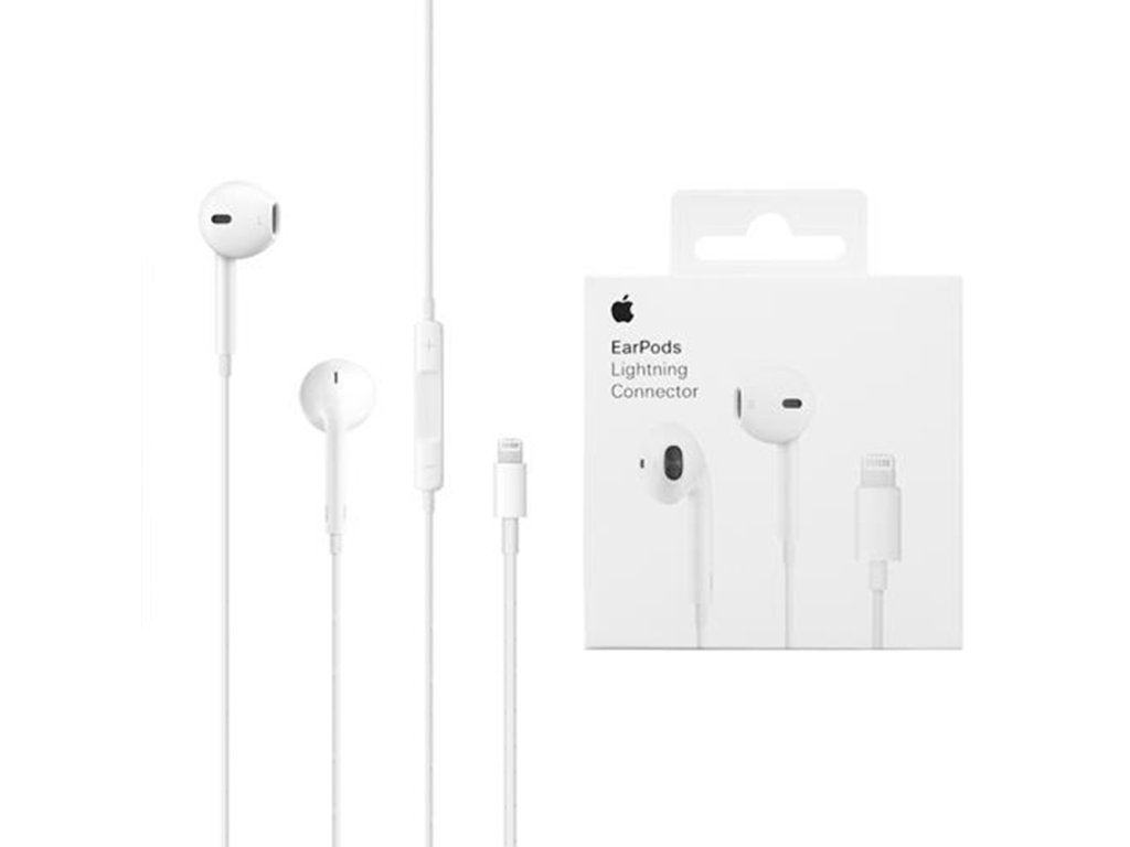 82149 apple originalne sluchadla a1748 mwty3zm a drotove lightning do usi mikrofon 1 2 m blister biele