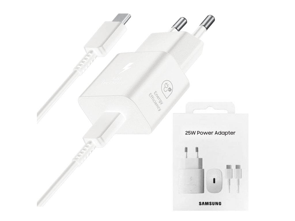 81582 samsung ep t2510xwegeu originalna sietova nabijacka usb c 25w super fast charging s kablom biela blister