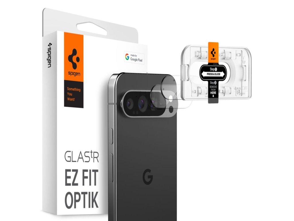 78228 spigen optik tr ez fit 2 ks ochranne sklo kamery pre google pixel 9 pro xl priehladne