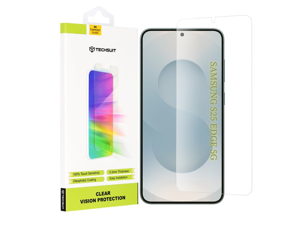 86550 techsuit clear vision ochranne sklo pre samsung galaxy s25 edge priehladne