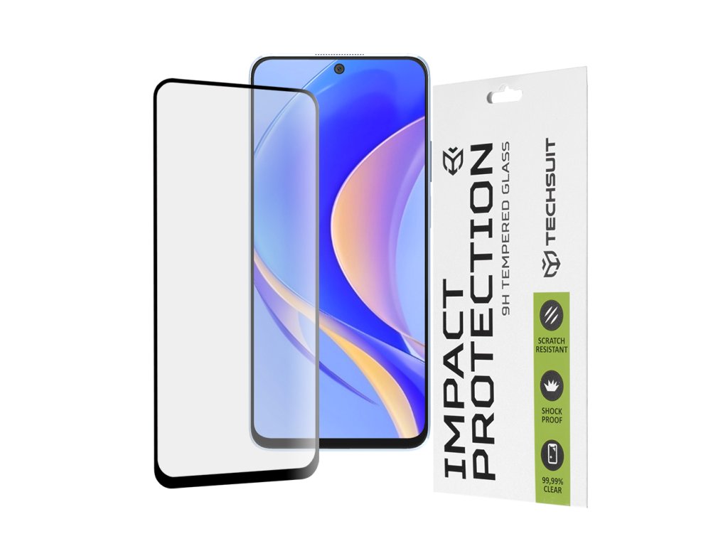 76281 techsuit 111d full cover full glue glass tvrdene sklo pre huawei nova y90 cierne