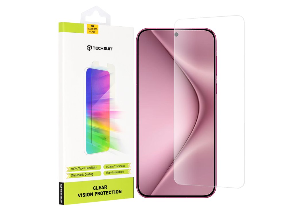 76650 techsuit clear vision glass tvrdene sklo pre huawei pura 70 priehladne