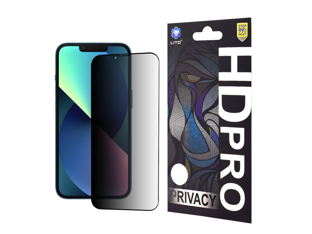 87876 lito hd pro privacy ochranne sklo iphone 13 iphone 13 pro iphone 14 cierne